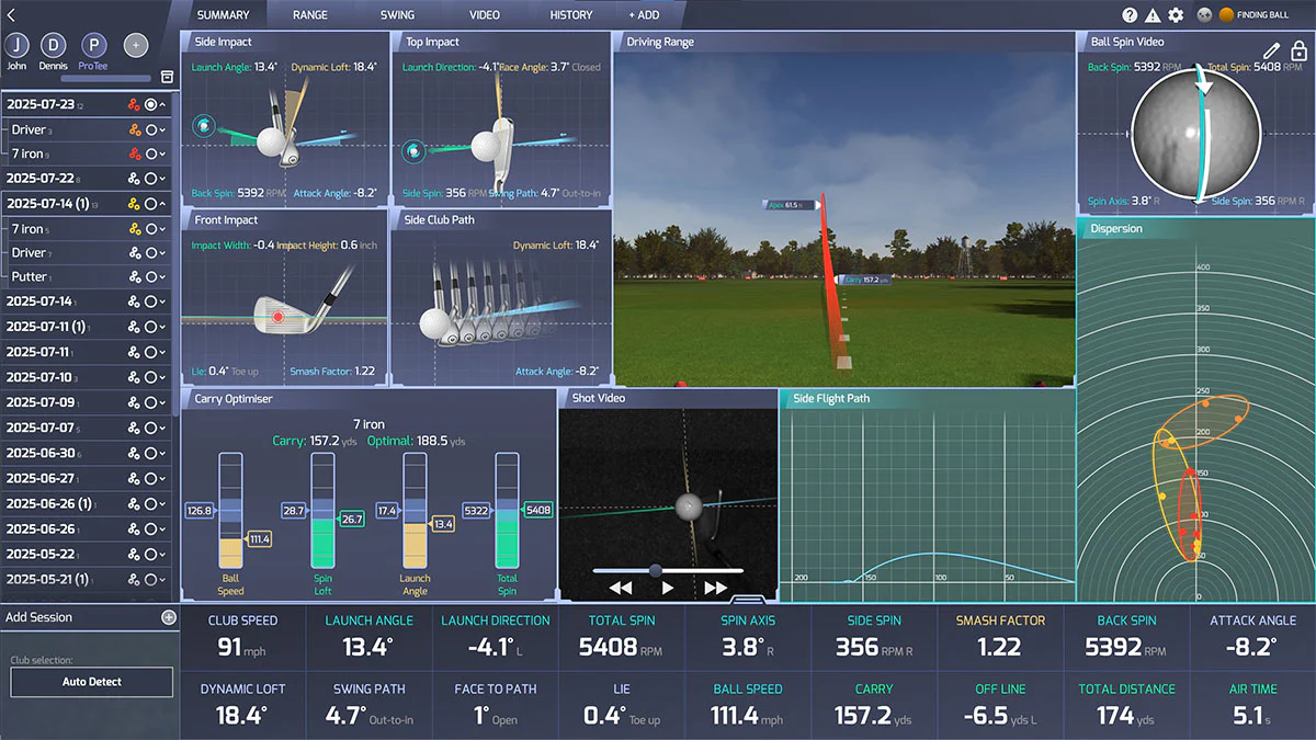 Golf simulator technology